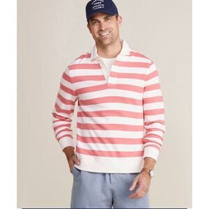 Vineyard Vines Men's L Striped Red Button-Up Shirt Long Sleeve Casual